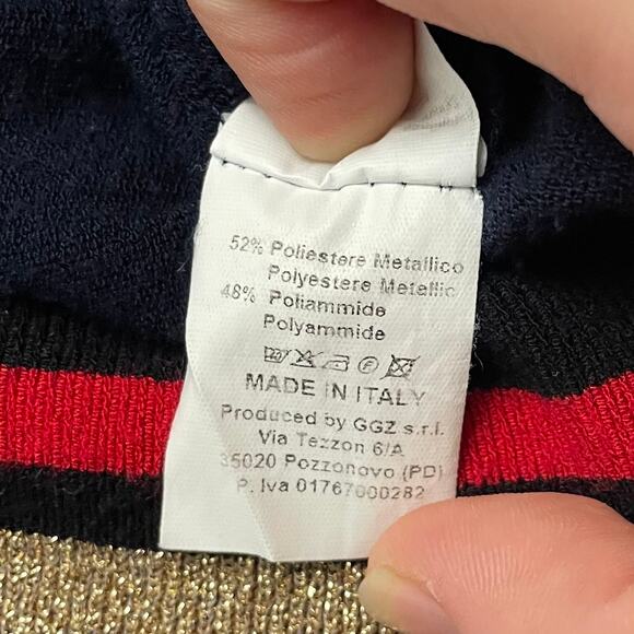 ViCOLO Cardigan Sweater Womens Size Small Blue, Red, Gold - Picture 9 of 9